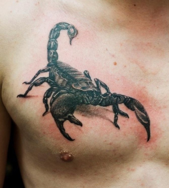 Cool 3D Scorpion Tattoo Design