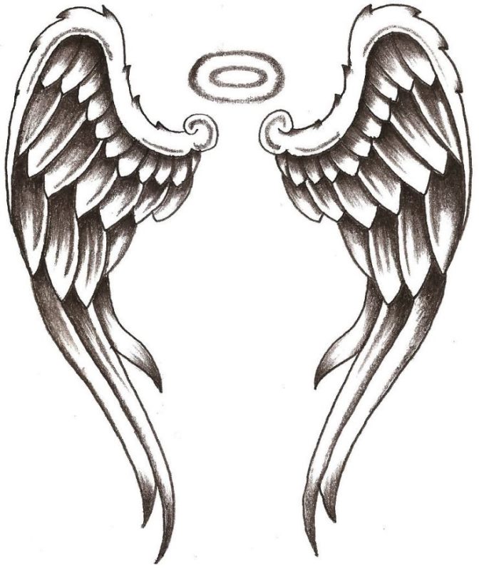 Angel Wings and Halo Temporary Tattoo - Set of 3 – Tatteco