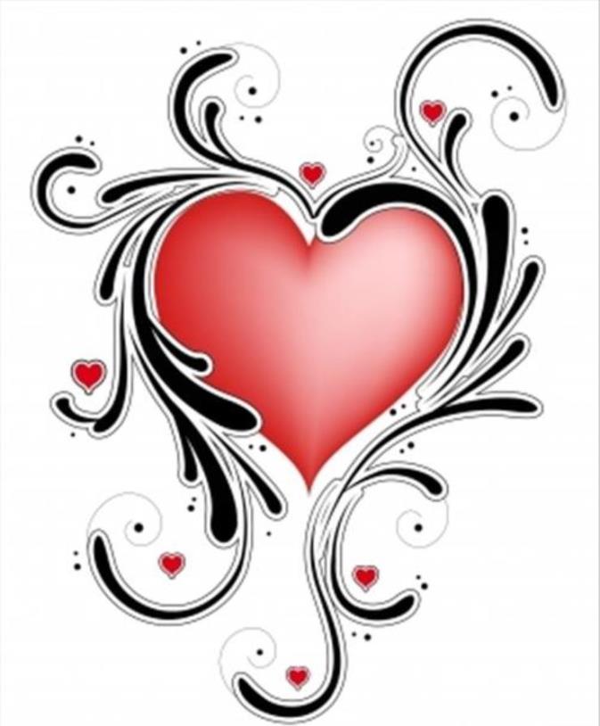 Set heart tattoos with roses and ribbons Vector Image