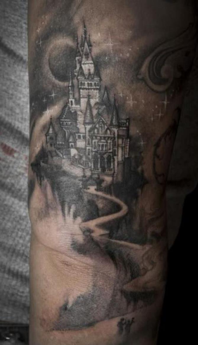  Dragon and Castle Tattoo - Castle Tattoos <3 <3