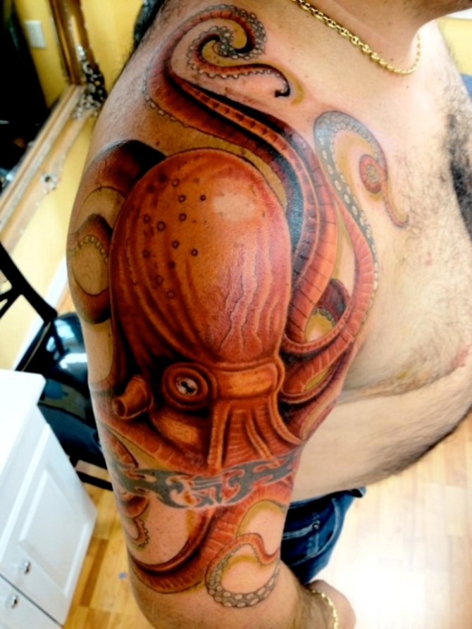 Octopus Full Arm Tattoo - 30 Octopus Tattoos <3 <3