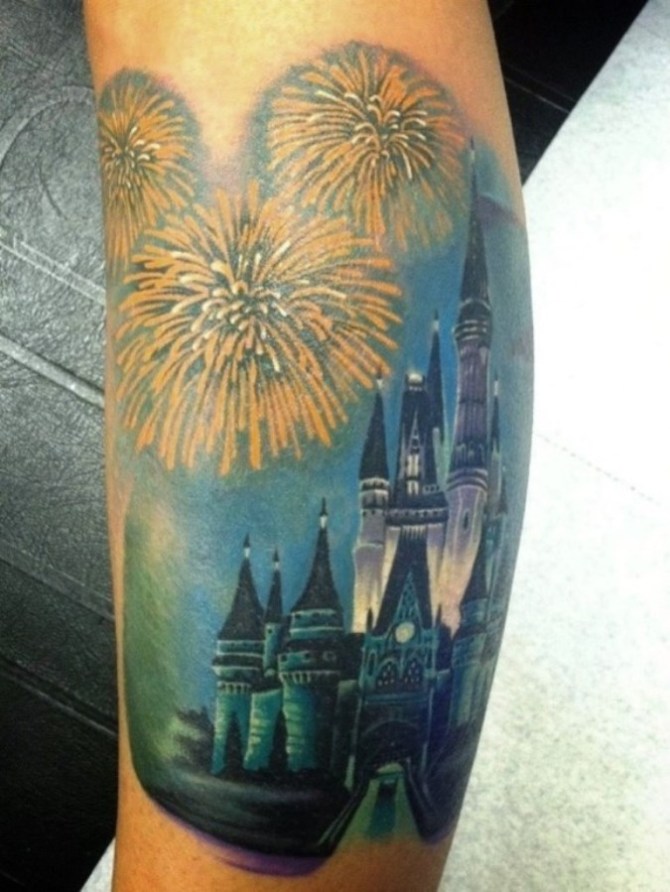 Disney Sleeve Tattoo Ideas - Castle Tattoos <3 <3