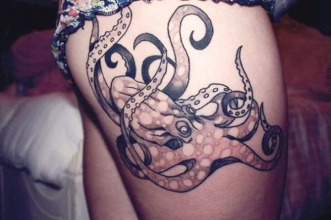 Octopus Tattoo on Leg - 30 Octopus Tattoos <3 <3