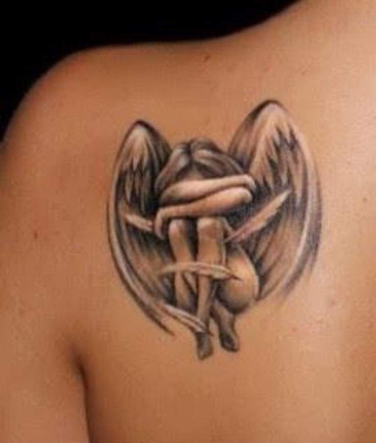 Angel Back Tattoo | Tattoo done at Red Dog Tattoo, Benalmade… | Flickr