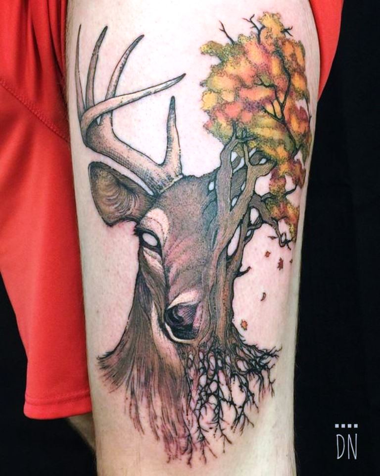 Deer tattoo by Kozo Tattoo | Post 30522