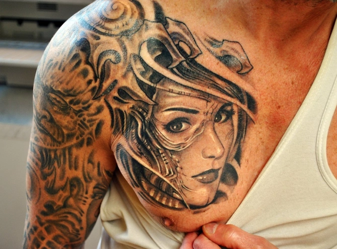 Shoulder Tattoo for Men Design