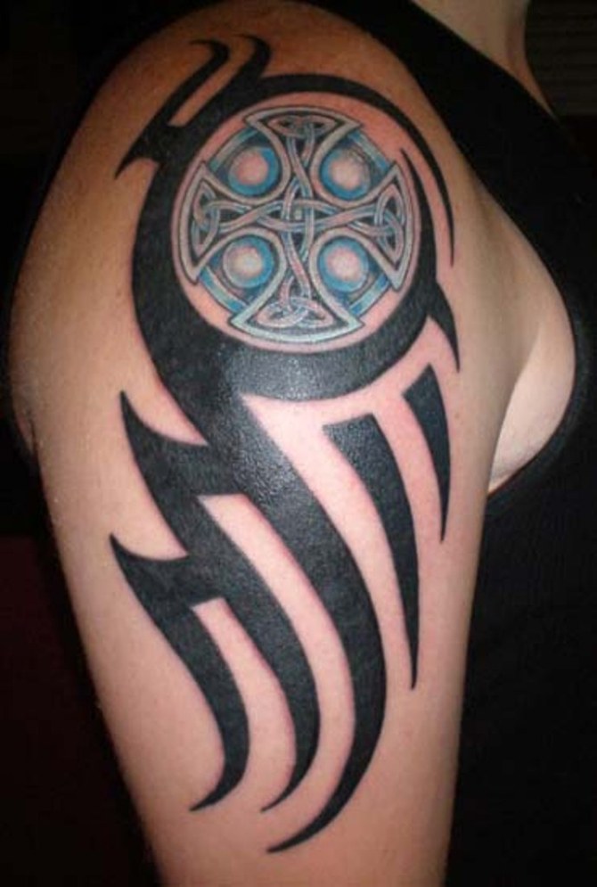 Celtic Shoulder Tattoo for Men