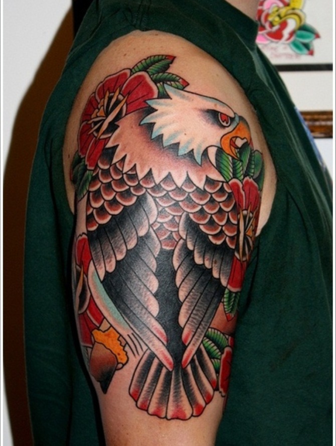 Eagle Tattoo for Men on Shoulder