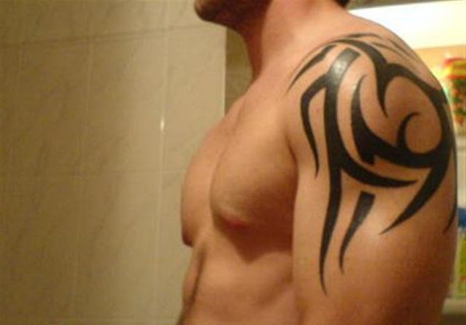 Simple Shoulder Tattoo for Men