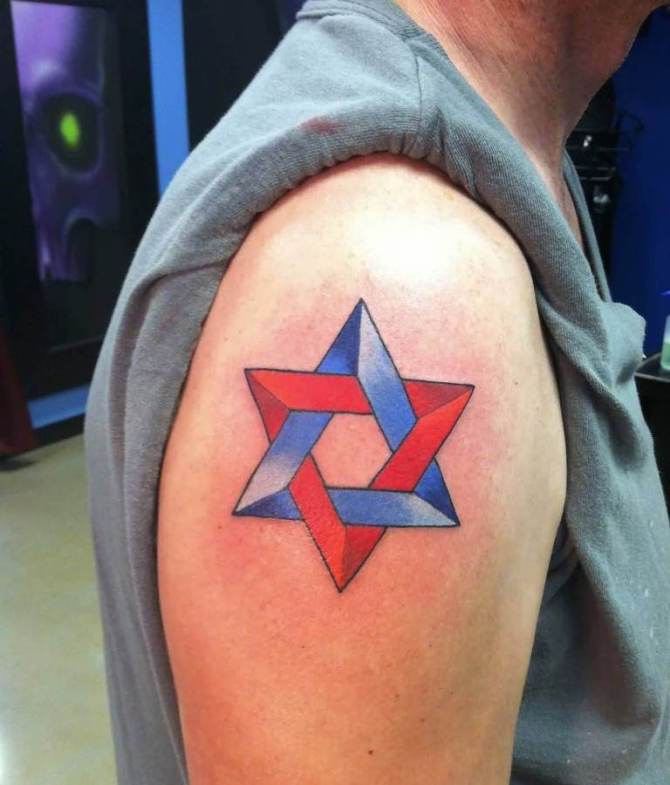 Star Tattoo for Men on Shoulder