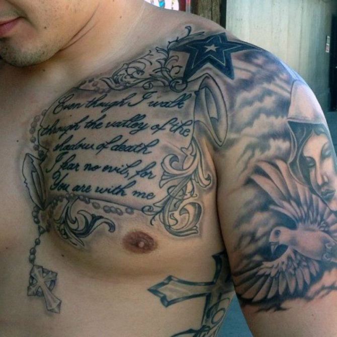 Tattoo for Men on Arm and Shoulder with Meaning
