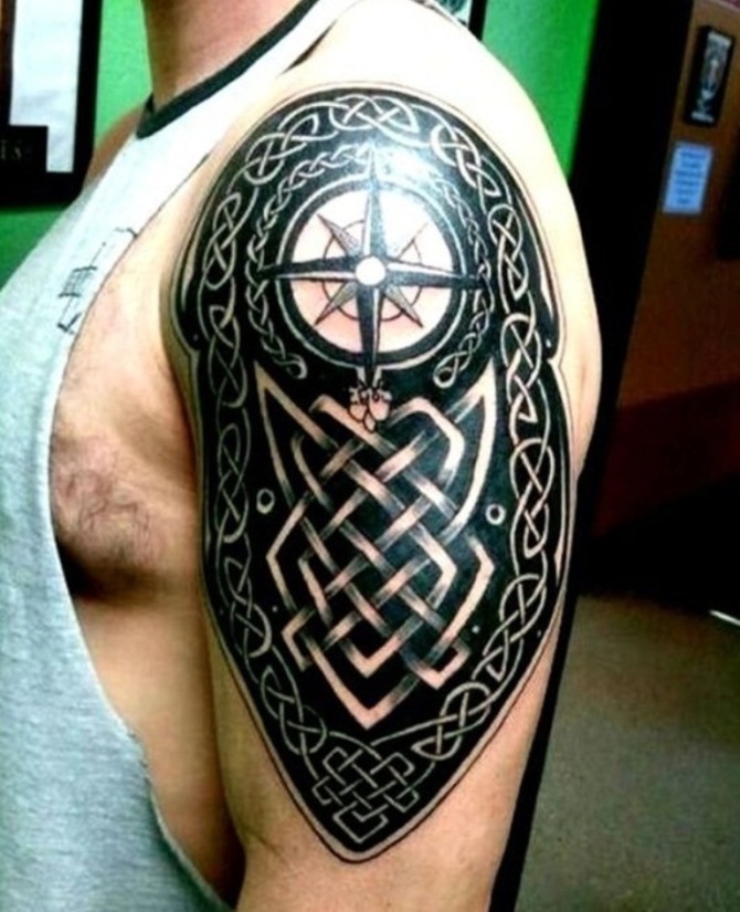 Tribal Shoulder Tattoo for Men Designs