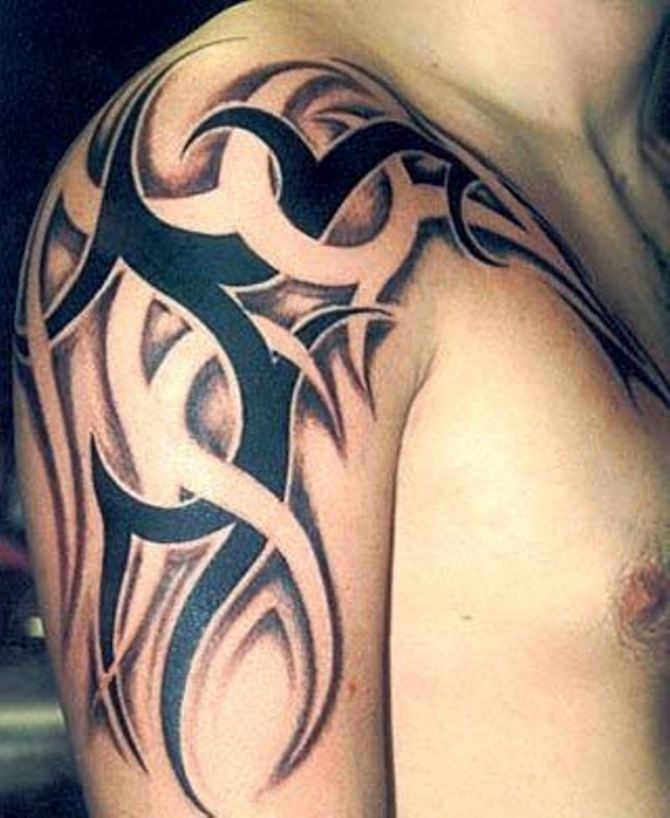 Tribal Tattoo Designs for Men Shoulder