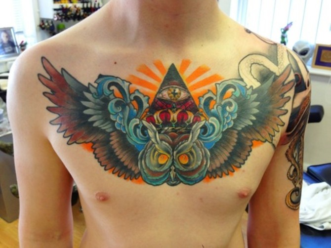 Illuminati Chest Tattoo
